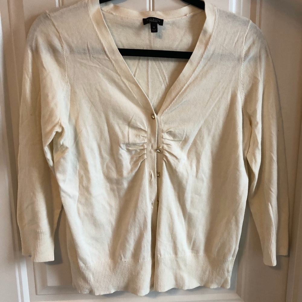 Cream Talbots Sweater
